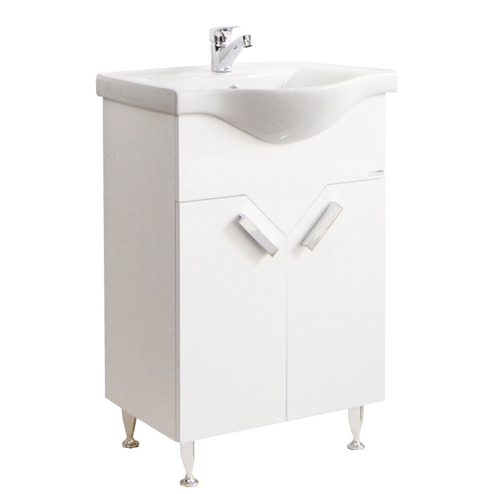 Baza si lavoar Badenmob , seria 169 , 55x45cm alb