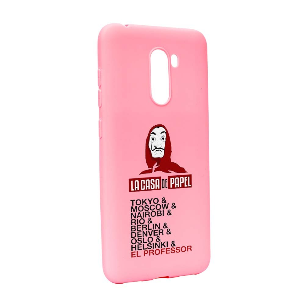 Husa de protectie La Casa de Papel pentru Xiaomi PocoPhone F1, rezistenta la uzura, anti-alunecare, din silicon Premium, P296