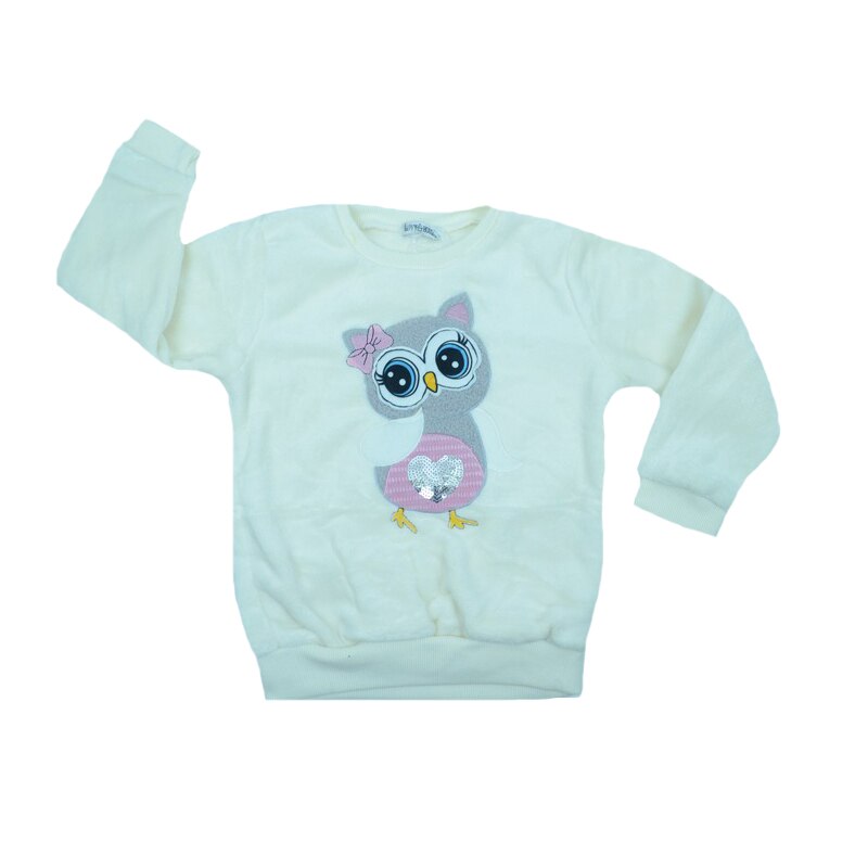 Pulover maneca lunga fetite Happy House HH181-C, Crem