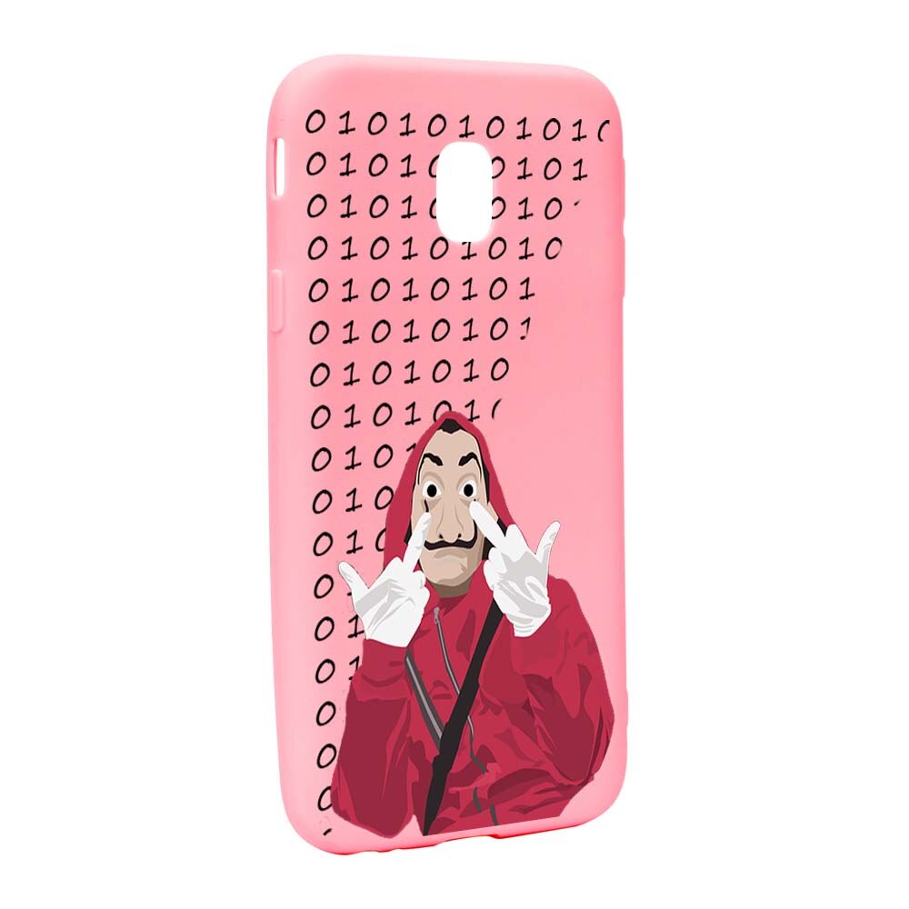 Husa de protectie La Casa de Papel pentru Samsung Galaxy J7 2018, rezistenta la uzura, anti-alunecare, din silicon Premium, P297