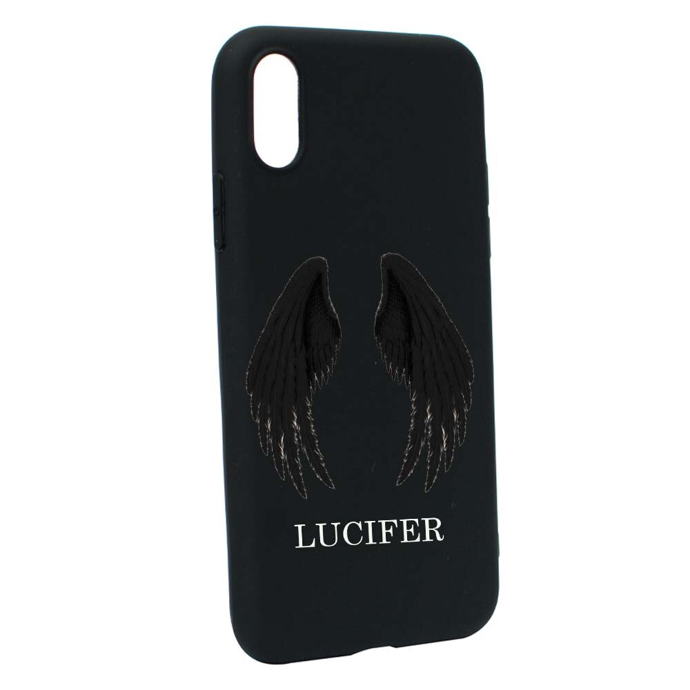 Husa de protectie Lucifer pentru Apple iPhone XS / X, rezistenta la uzura, anti-alunecare, din silicon Premium, B298