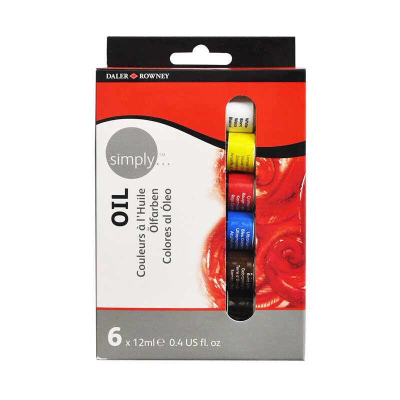 Set 6x12ml culori ulei Simply Daler Rowney