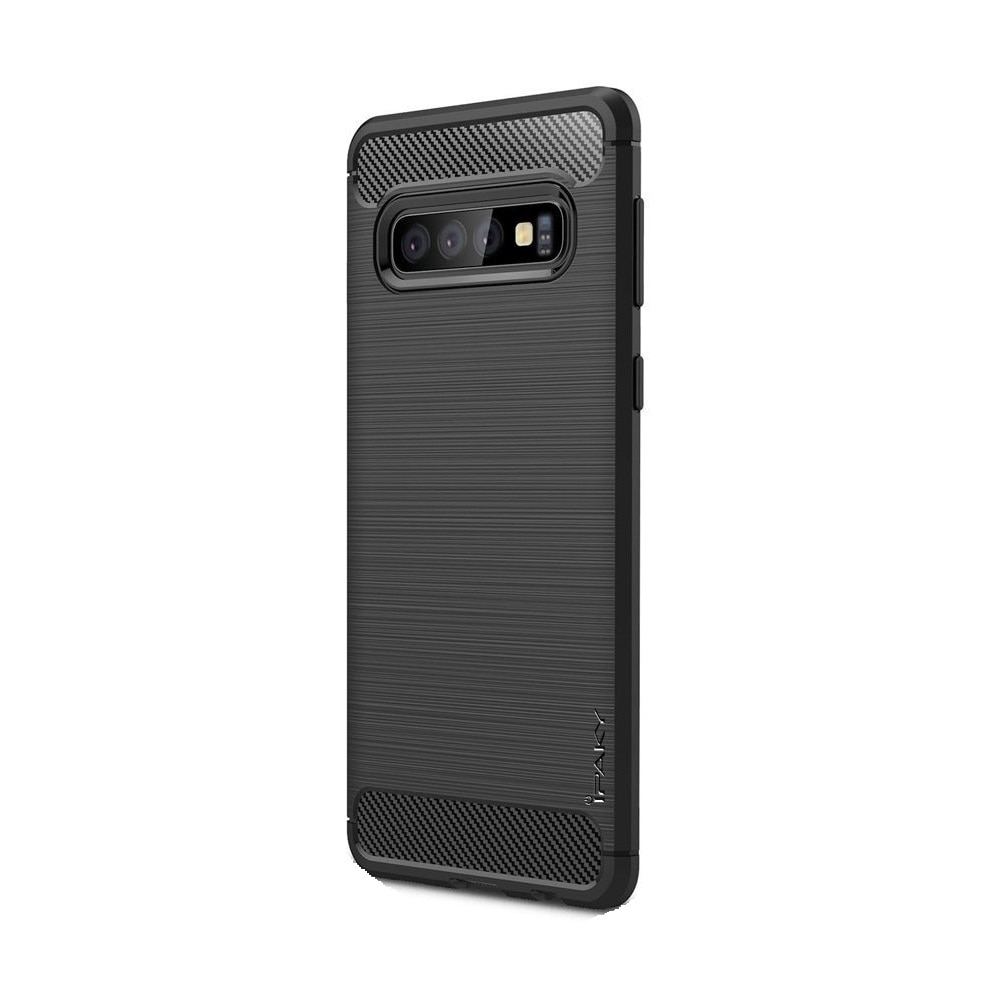 Husa Samsung Galaxy S10 Plus, iPaky, Carbon Fiber, Negru