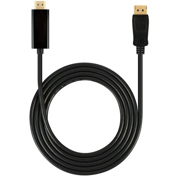 Cablu DisplayPort - HDMI, 1.5 metri, Calitate superioara, Tip tata-tata Cablu DisplayPort - HDMI, 1.5 metri, Calitate superioara, Tip tata-tata