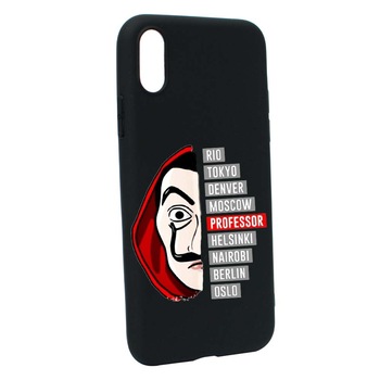 Husa de protectie La Casa de Papel pentru Apple iPhone XS / X, rezistenta la uzura, anti-alunecare, din silicon Premium, B302 Husa de protectie La Casa de Papel pentru Apple iPhone XS / X, rezistenta la uzura, anti-alunecare, din silicon Premium, B302
