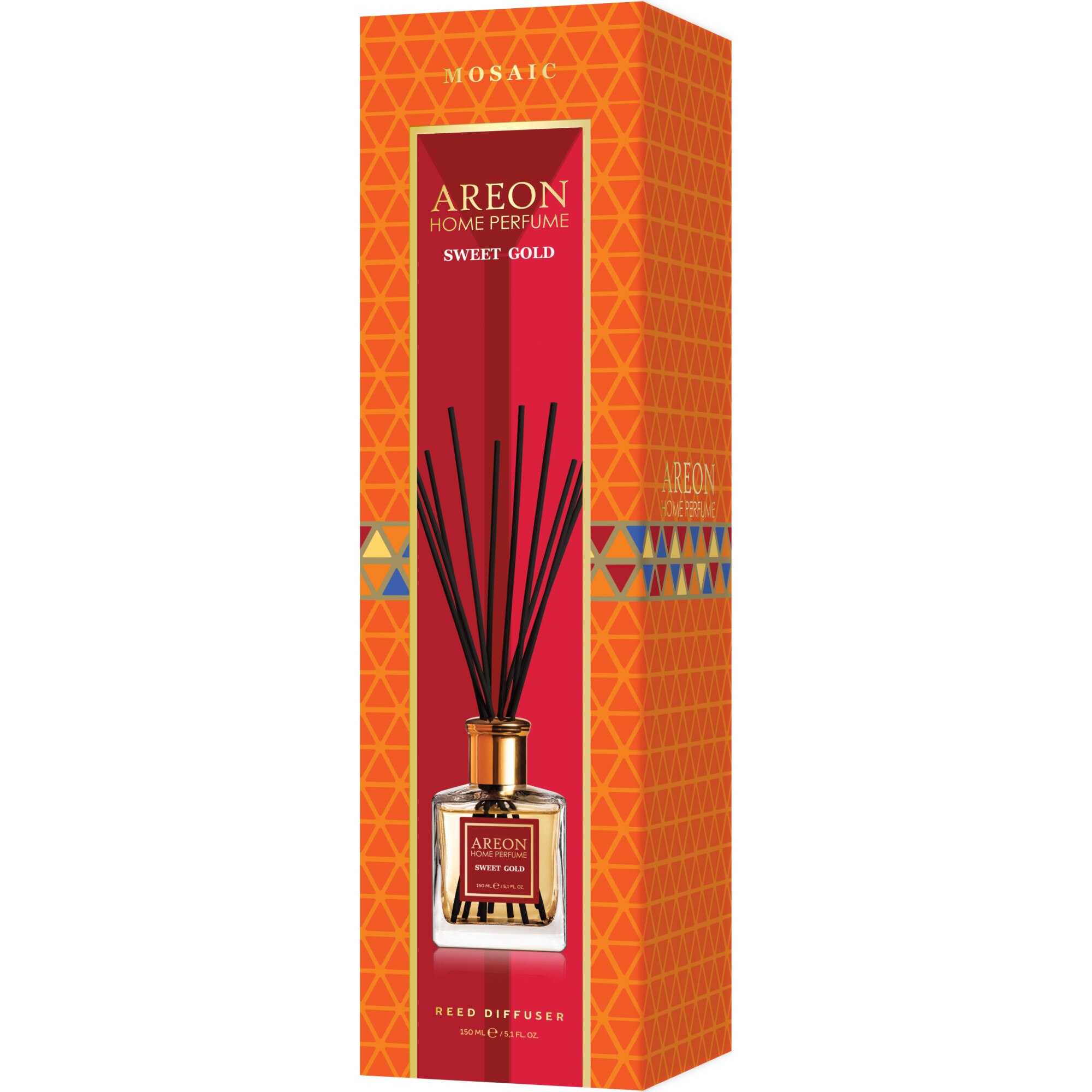 Odorizant cu betisoare Areon Home Perfume 150 ml Sweet Gold Mosaic