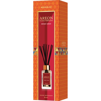 Odorizant cu betisoare Areon Home Perfume 85 ml Sweet Gold Mosaic Odorizant cu betisoare Areon Home Perfume 85 ml Sweet Gold Mosaic