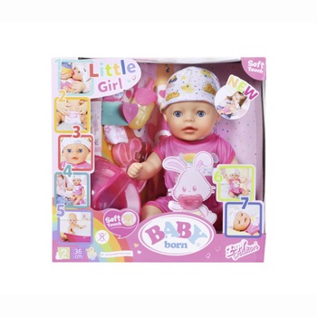 Papusa Zapf Baby born - Mica fetita interactiva, 36 cm Papusa Zapf Baby born - Mica fetita interactiva, 36 cm