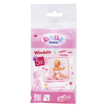 Accesorii Zapf Baby born - Scutece, 5 bucati Accesorii Zapf Baby born - Scutece, 5 bucati