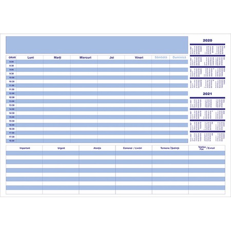 Planner Birou Format 590x420mm 55 Coli Libra Emag Ro
