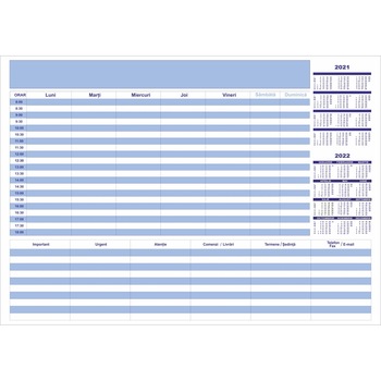 Planner birou format 590x420mm 55 coli Libra Planner birou format 590x420mm 55 coli Libra