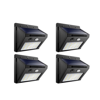 SET 4 Lampi cu panou Solar AKU Reflector 20 LED Detectie miscare cu Acumulator ideal holuri exterioare gradini alei parcuri zone agrement AK6504SET SET 4 Lampi cu panou Solar AKU Reflector 20 LED Detectie miscare cu Acumulator ideal holuri exterioare gradini alei parcuri zone agrement AK6504SET