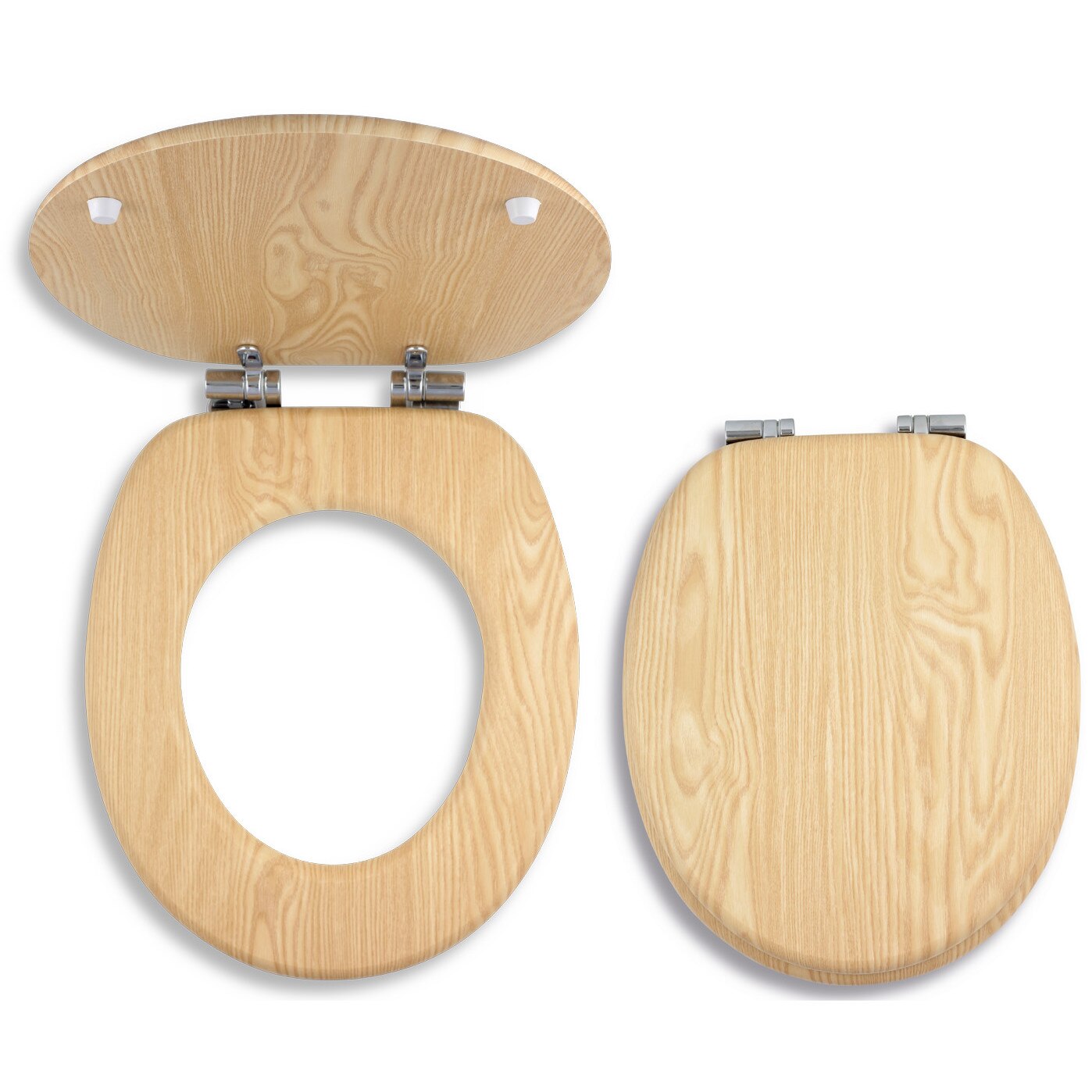 Capac WC Ferro, lemn de frasin, Natur