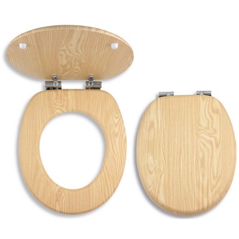 Capac WC Ferro, lemn de frasin, Natur Capac WC Ferro, lemn de frasin, Natur