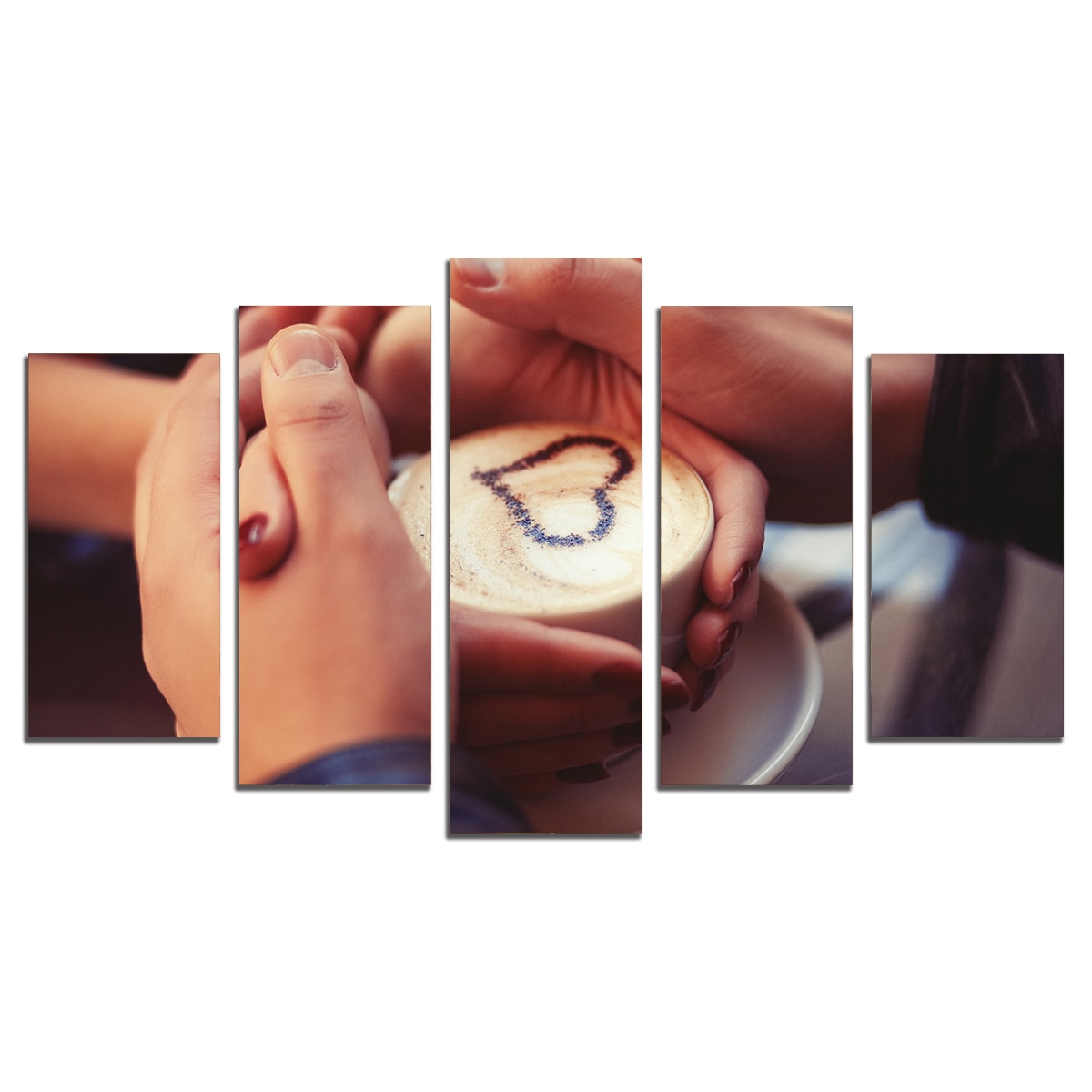 Set Tablouri Multicanvas 5 Piese, Intalnire romantica , 158х90 cm