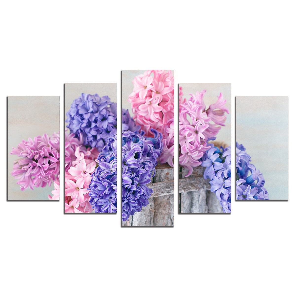Set Tablouri Multicanvas 5 Piese, Zambile de primavara, 108х60 cm