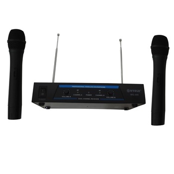 Set 2 Microfoane Profesionale Wireless WVNGR cu Receptor, Negru Set 2 Microfoane Profesionale Wireless WVNGR cu Receptor, Negru