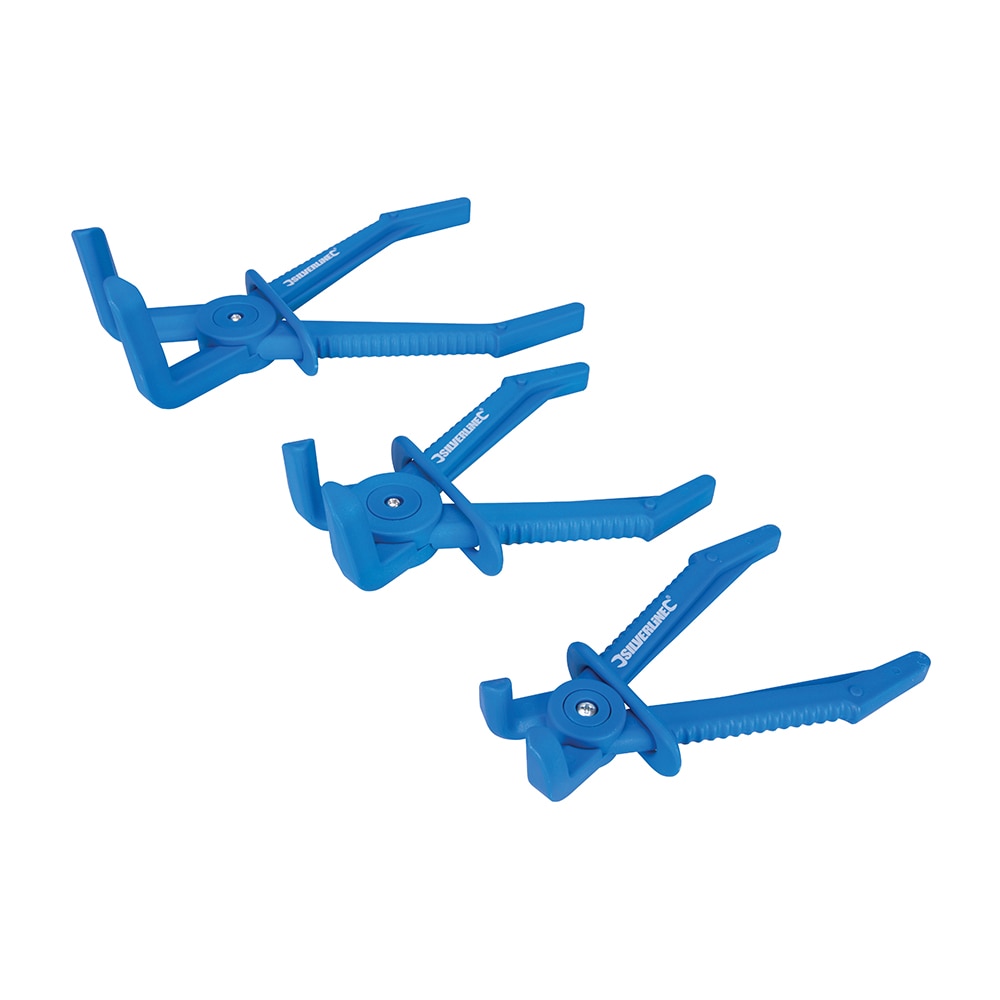 Set 3 clesti autoblocanti, 90grade, conducte combustibil, Silverline