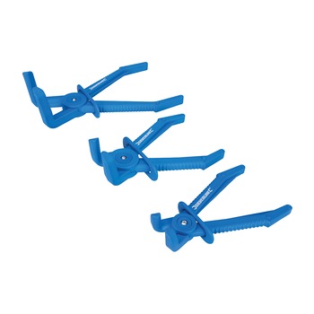 Set 3 clesti autoblocanti, 90grade, conducte combustibil, Silverline Set 3 clesti autoblocanti, 90grade, conducte combustibil, Silverline