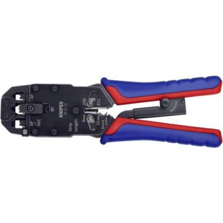 Knipex 975112 roppantófogó 4/6/8 pólusú Western csatlakozókhoz (97 51 12 D1)