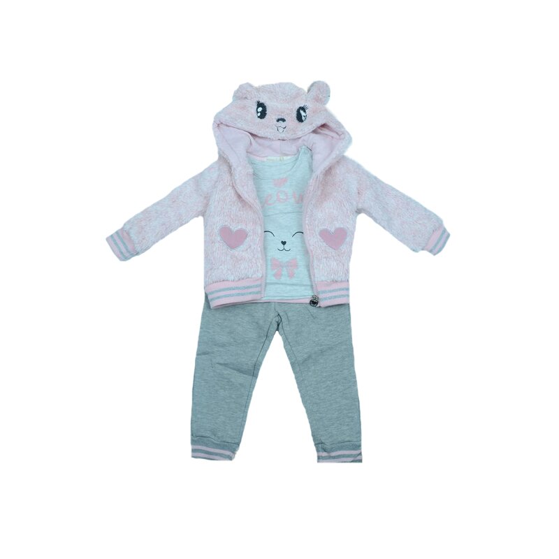 Compleu 3 piese pentru fete Happy House FOFO-080-R, Multicolor
