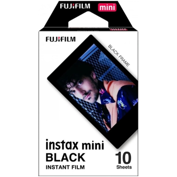 Film instant Fujifilm Mini Black Frame, 10 buc