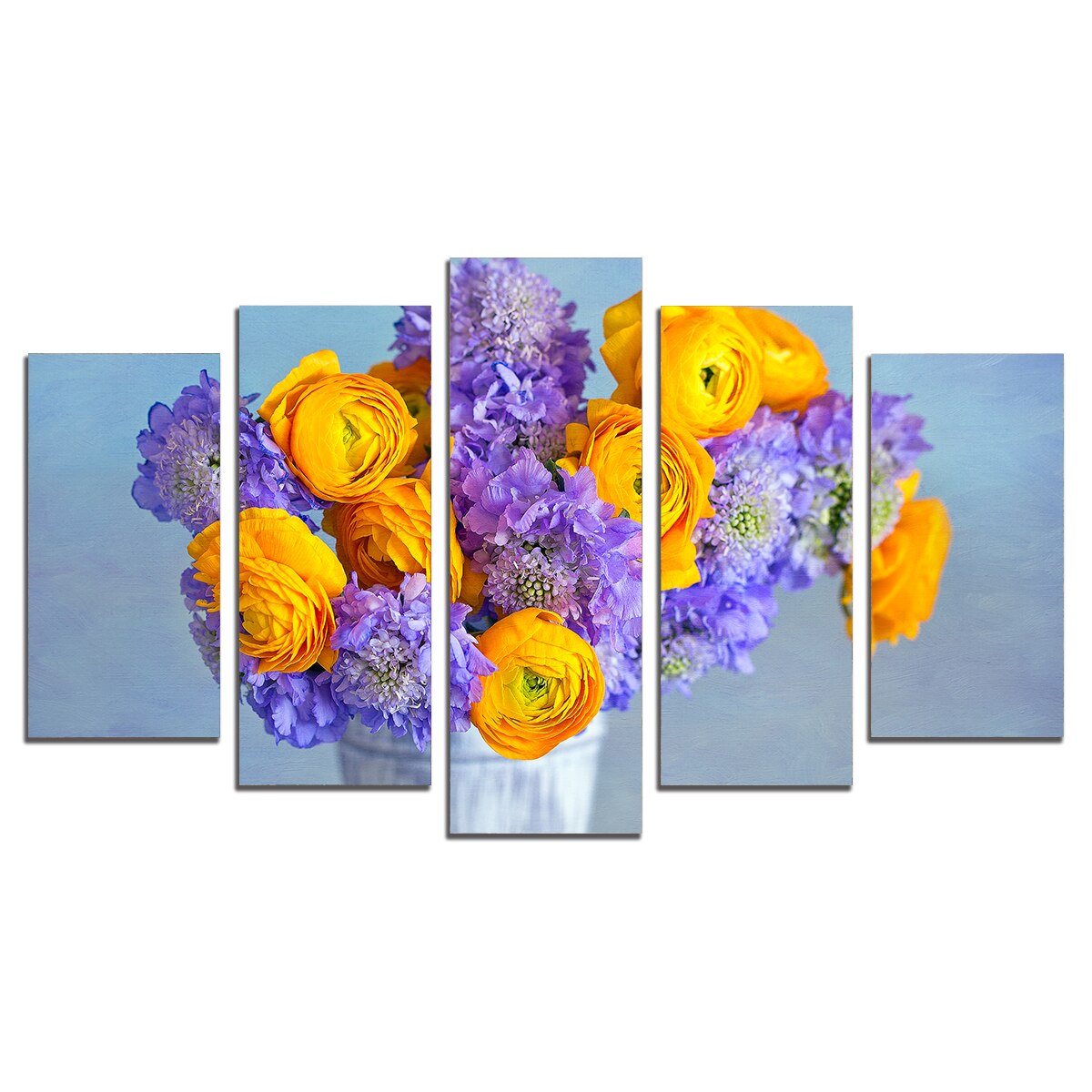 Set Tablouri Multicanvas 5 Piese, Buchet de flori , 158х90 cm