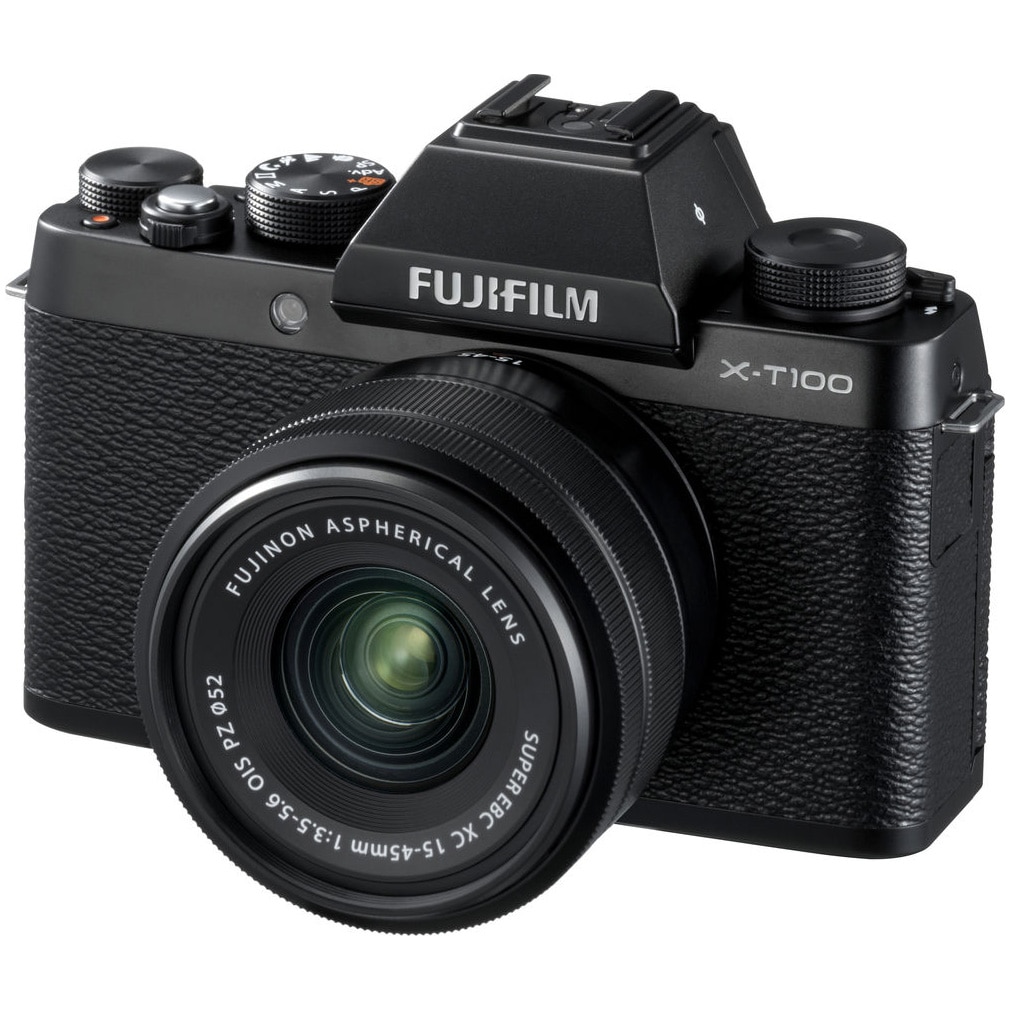 Aparat foto Mirrorless Fujifilm X-T100, 24.2 MP, 4k, Negru +