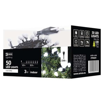 Sir luminos bilute 50LED 2.5 metri culoare alb rece Sir luminos bilute 50LED 2.5 metri culoare alb rece