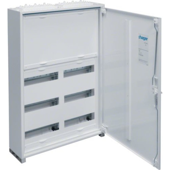 Moduláris szekrény, Hager, IP44, 6x12 modul, 800 x 550 x 160 mm, fehér