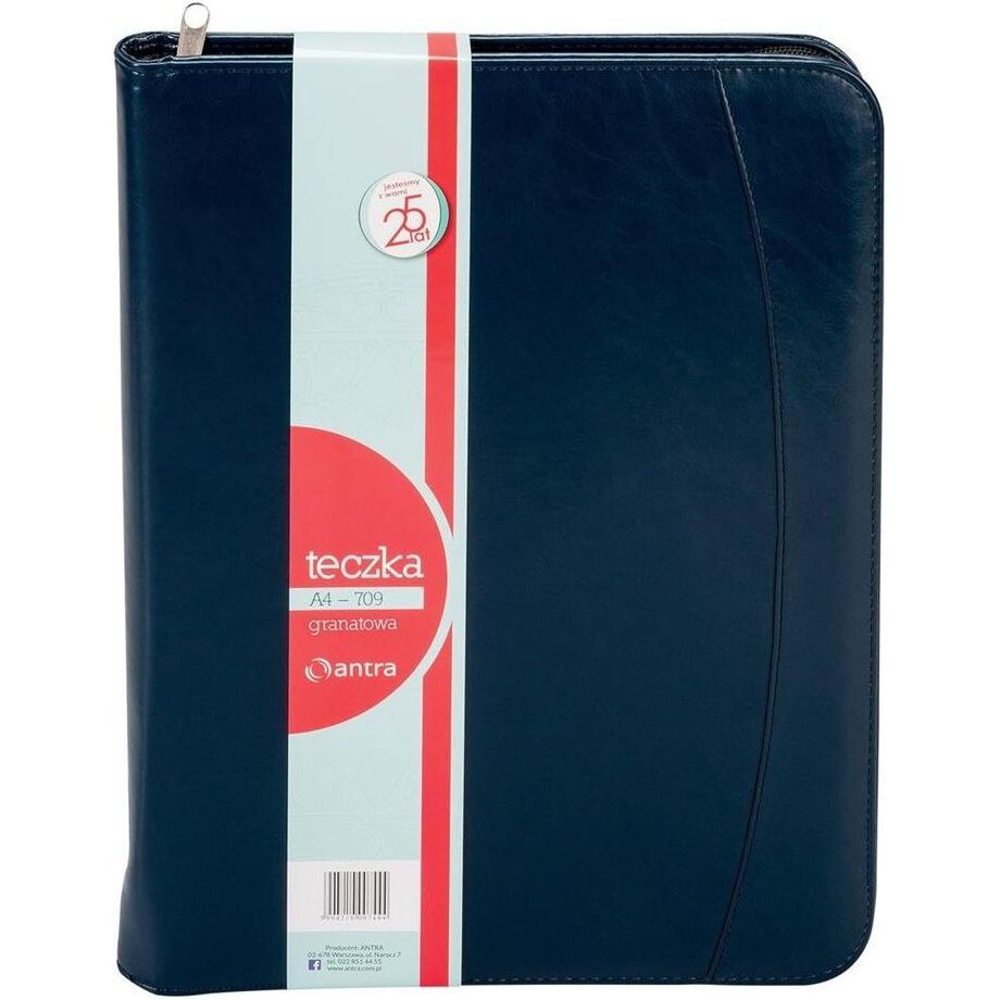 Agenda Antra A4 709 bleumarin cu fermoar
