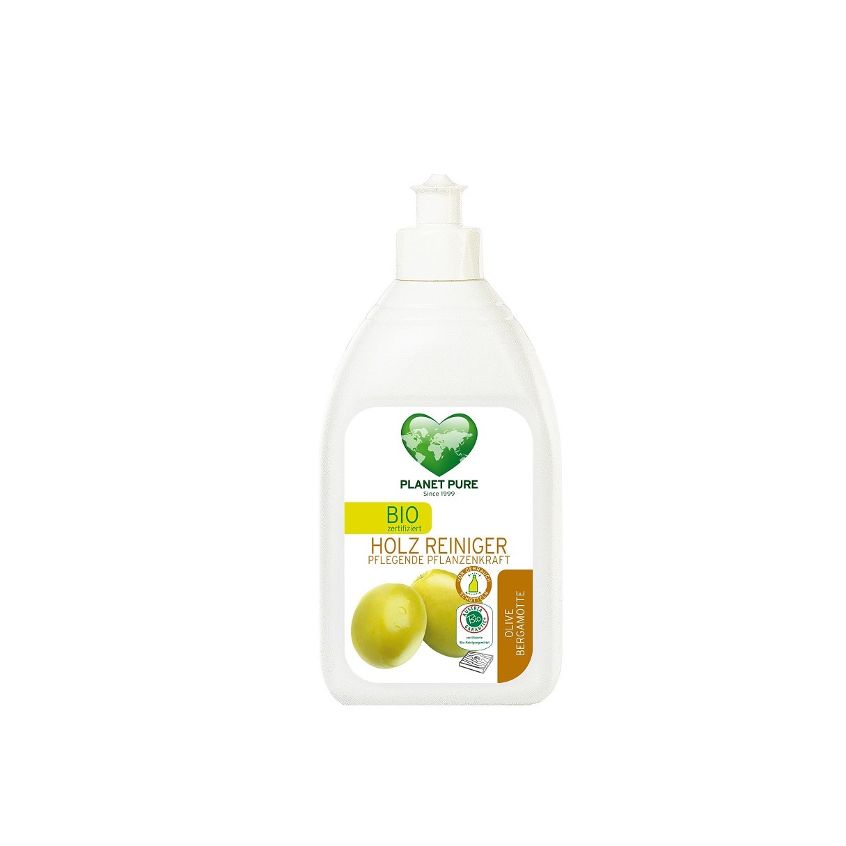 Detergent bio pentru lemn - masline si bergamota - 510ml, Planet Pure