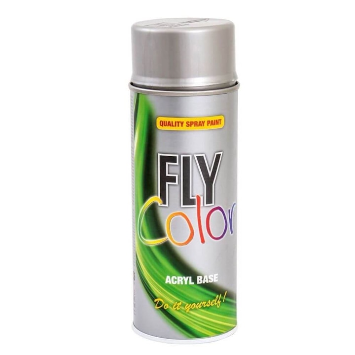 Vopsea spray decorativa Fly Color, argintiu, RAL 9006, 400ml