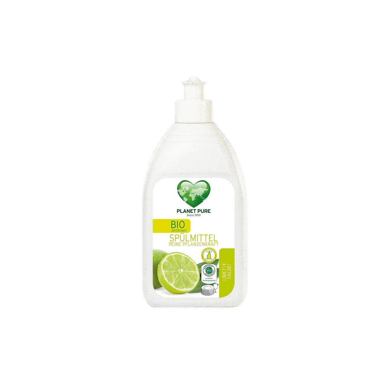 Detergent bio pentru vase - lamaie si salvie - 510ml, Planet Pure