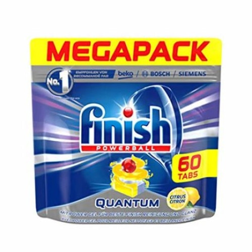 Tablete Finish Quantum Max Lemon 60 buc pentru masina de spalat vase