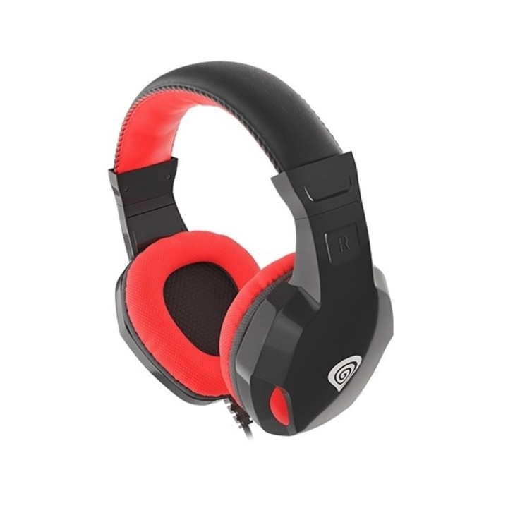 Слушалка Genesis Argon 110, микрофон, черни/червени