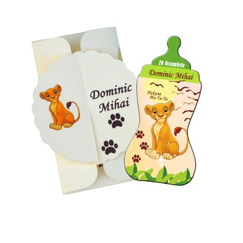 Marturii botez, magnet biberon Leu, 9 cm x 5 cm Marturii botez, magnet biberon Leu, 9 cm x 5 cm