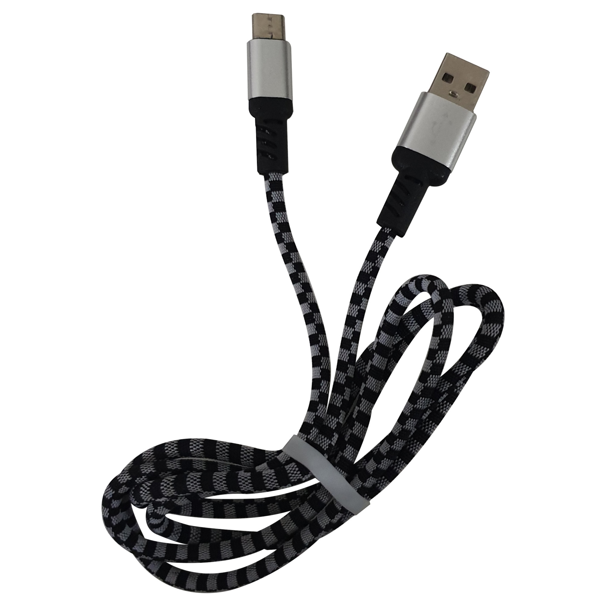 Cablu de incarcare si date, MicroUSB, Fast Charge, Negru/Gri