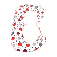 Perna 3 in 1 de gravida si alaptat BabyNeeds Soft, Bulinute Rosii
