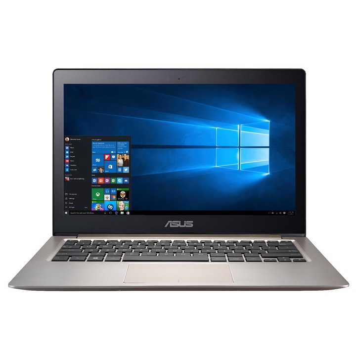 Laptop ASUS ZenBook UX303UA-C4024T cu procesor Intel® Core™ i5-6200U 2.30GHz, Skylake™, 13.3" Full HD, Touchscreen, 8GB, 256GB SSD, Intel® HD Graphics 520, Windows 10, Smoky Brown