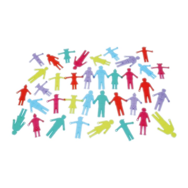 Forme din silicon Familia, TickiT, set de 36 piese, multicolor