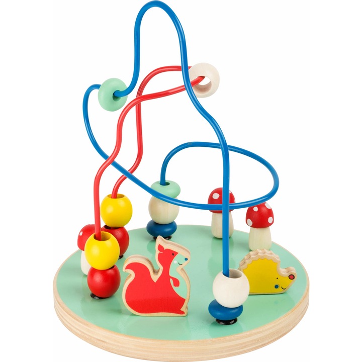 Labirint interactiv cu bile, lemn, Legler