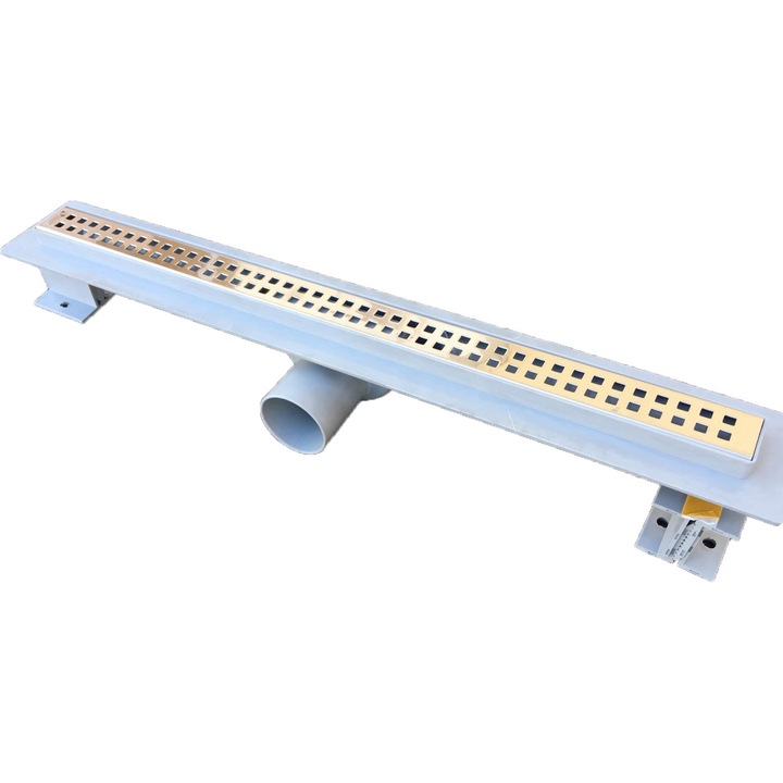 Rigola dus 50 cm cu gratar otel inox 1.5 mm si sifon antimiros