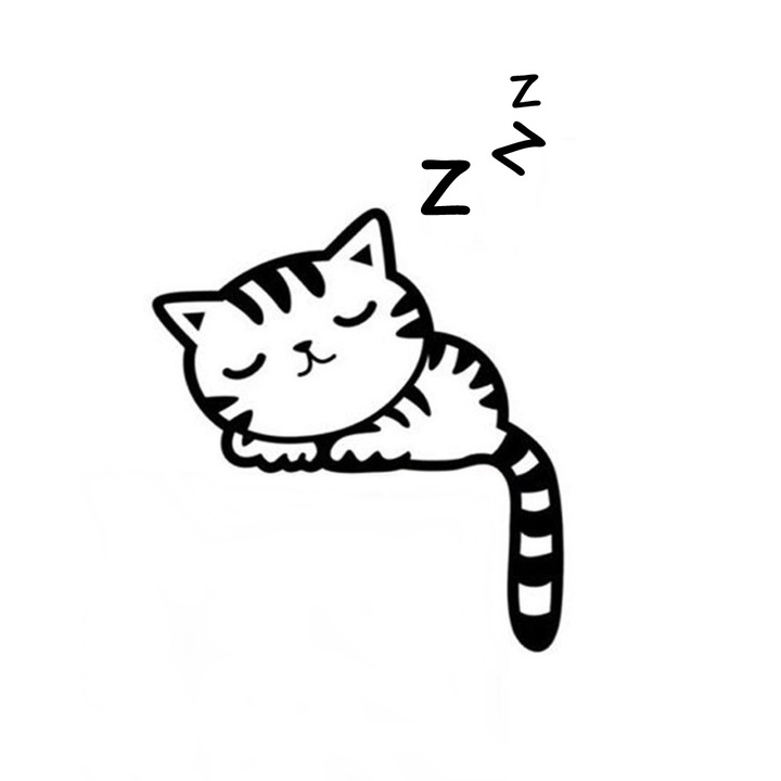 Стикер за стена котка, 20 x 14 см