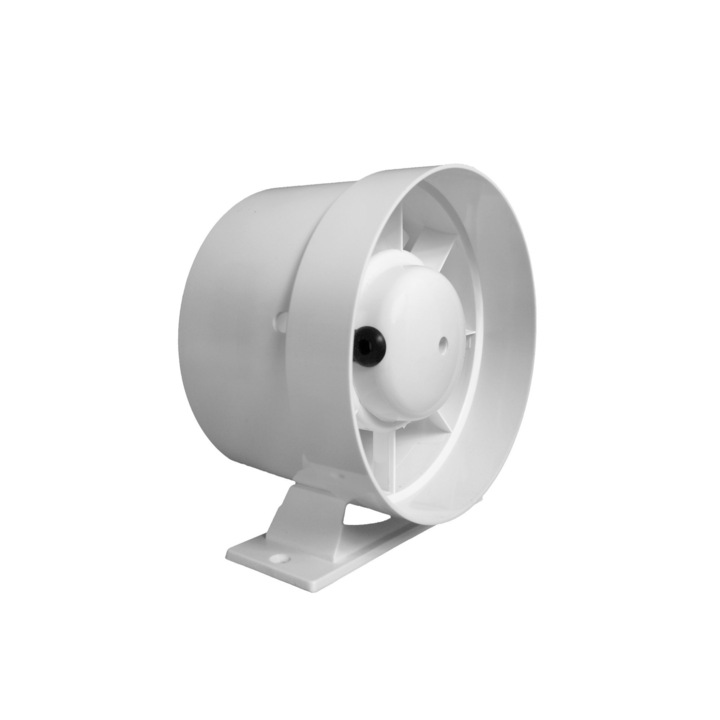 Ventilator de tubulatura axial Dospel Polo 1 W, 100 mc/h, evacuare aer, alb