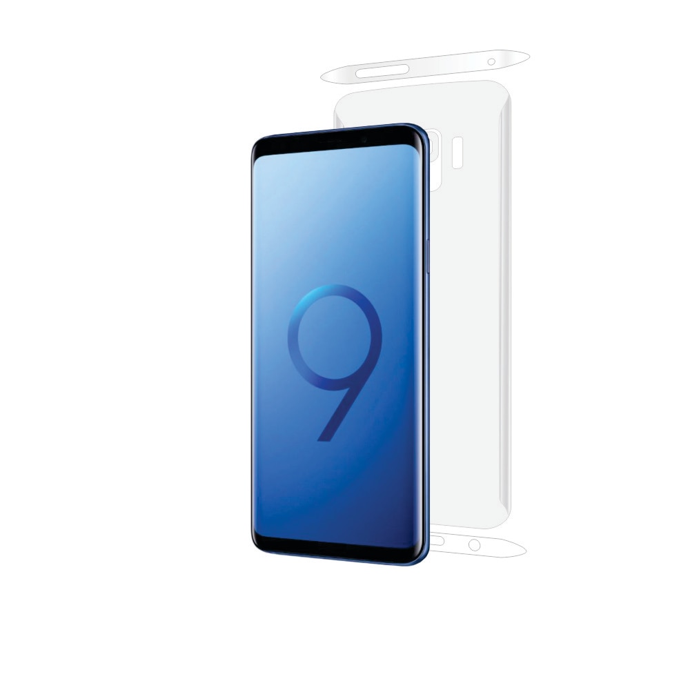 Folie Smart Protection Samsung Galaxy S9 compatibila cu carcasa Spigen Neo Hybrid, protectie pentru spate si laterale