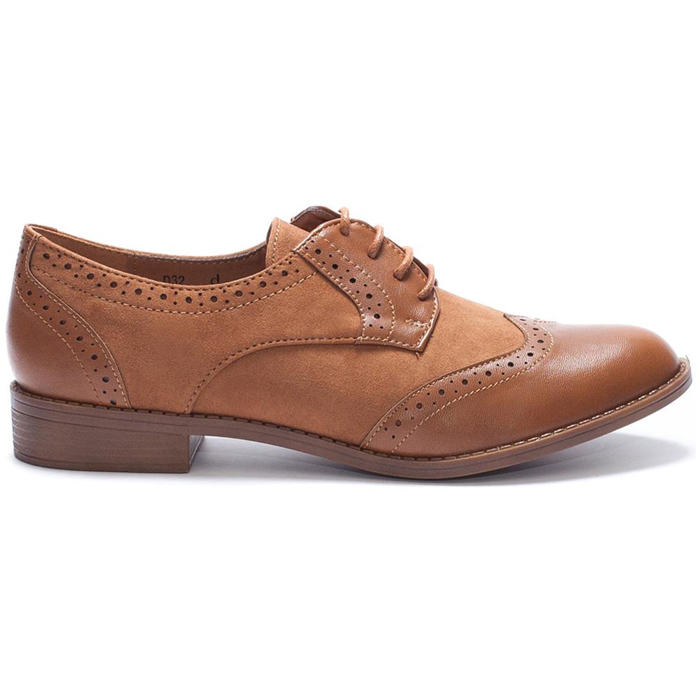 Pantofi dama Fely cu siret, Maro, Maro