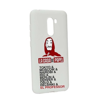 Husa de protectie La Casa de Papel pentru Xiaomi PocoPhone F1, rezistenta la uzura, anti-alunecare, din silicon Premium, W296 Husa de protectie La Casa de Papel pentru Xiaomi PocoPhone F1, rezistenta la uzura, anti-alunecare, din silicon Premium, W296