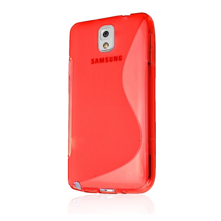 Протектор AT за Samsung Galaxy Note 3, силиконов, case, червен