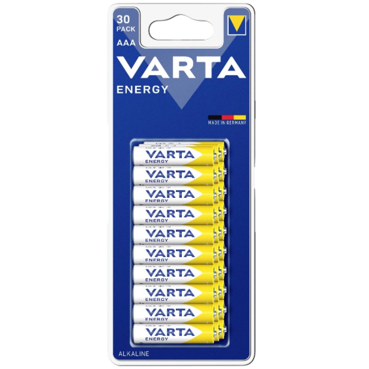 Baterii Alcaline Varta Energy, AAA, 30 buc